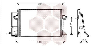 Radiador de aparelho de ar condicionado para Ford Escort GAL, AVL